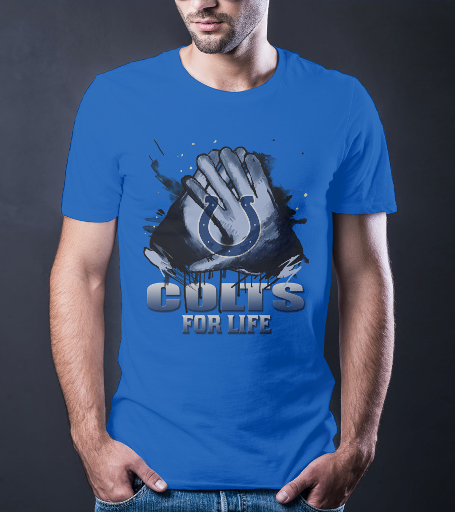 Indianapolis Colts For Life Hands Logo T-Shirt