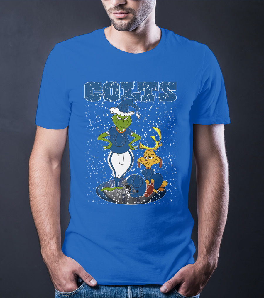 Colts Grinchxmas Indianapolis Colts Holiday Football Fans T-Shirt