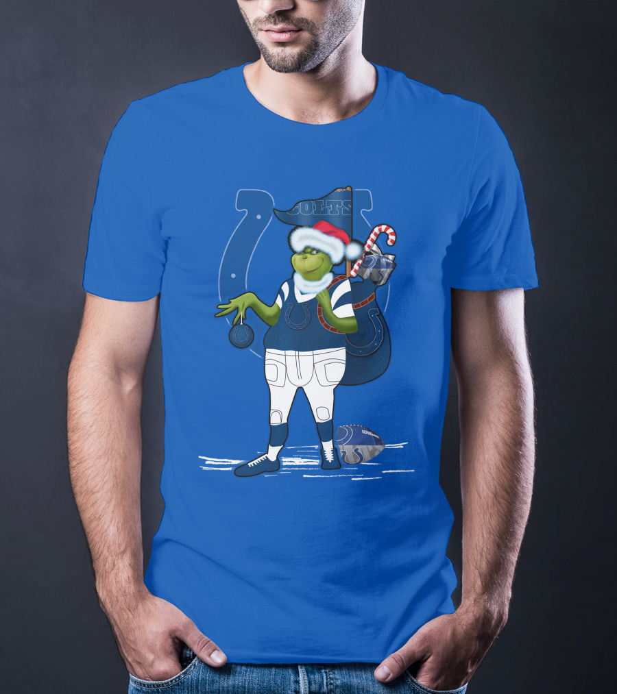 Grinchxmas Indianapolis Colts Holiday Football Cheer T-Shirt