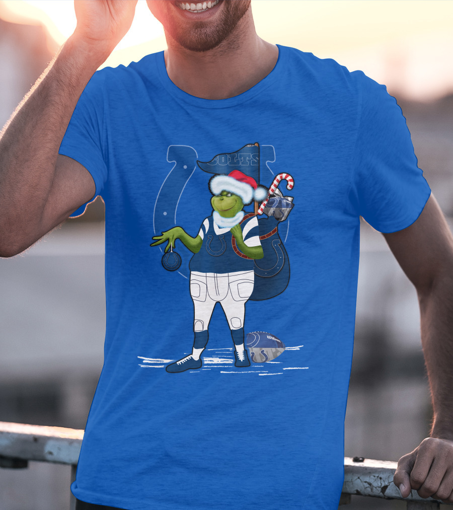 Grinchxmas Indianapolis Colts Holiday Football Cheer T-Shirt