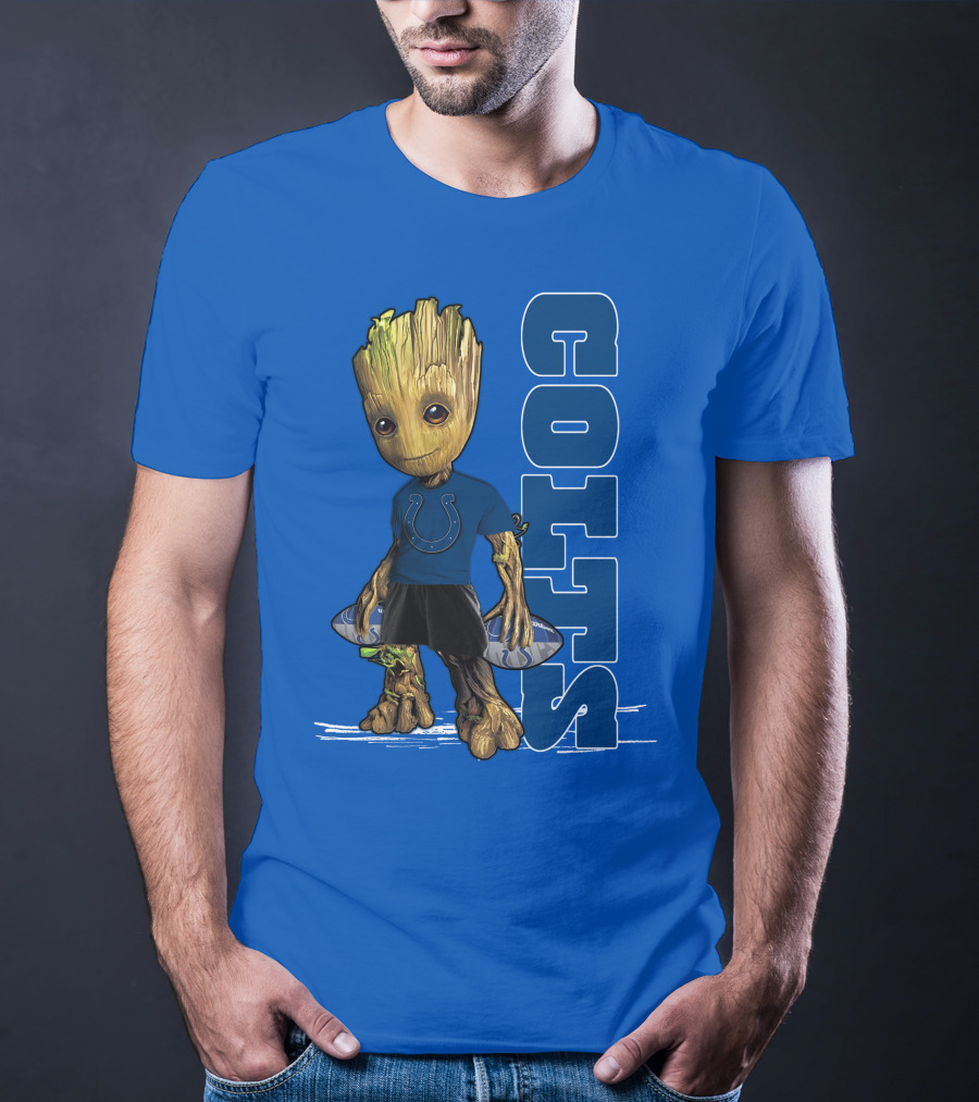 Groot Wearing Indianapolis Colts Shirt T-Shirt