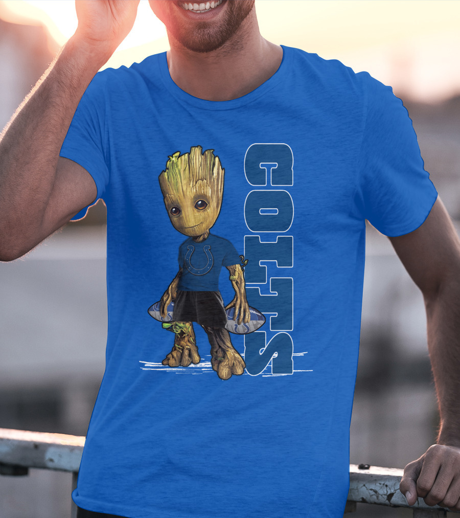 Groot Wearing Indianapolis Colts Shirt T-Shirt