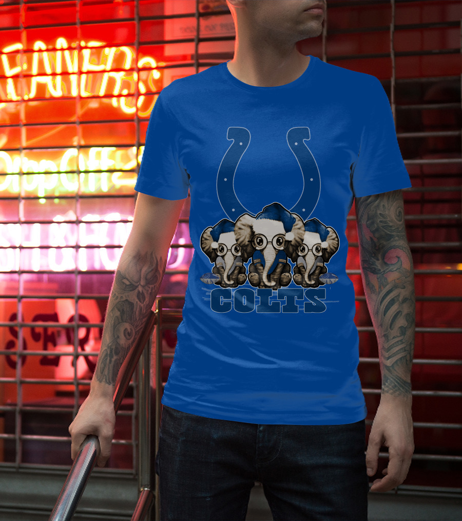 Elephant Xmas Indianapolis Colts Colts T-Shirt