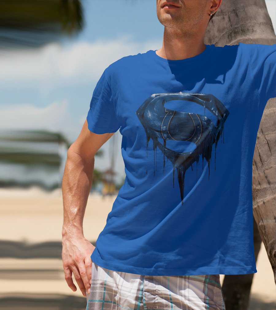 Spm Indianapolis Colts Superman Dripping T-Shirt