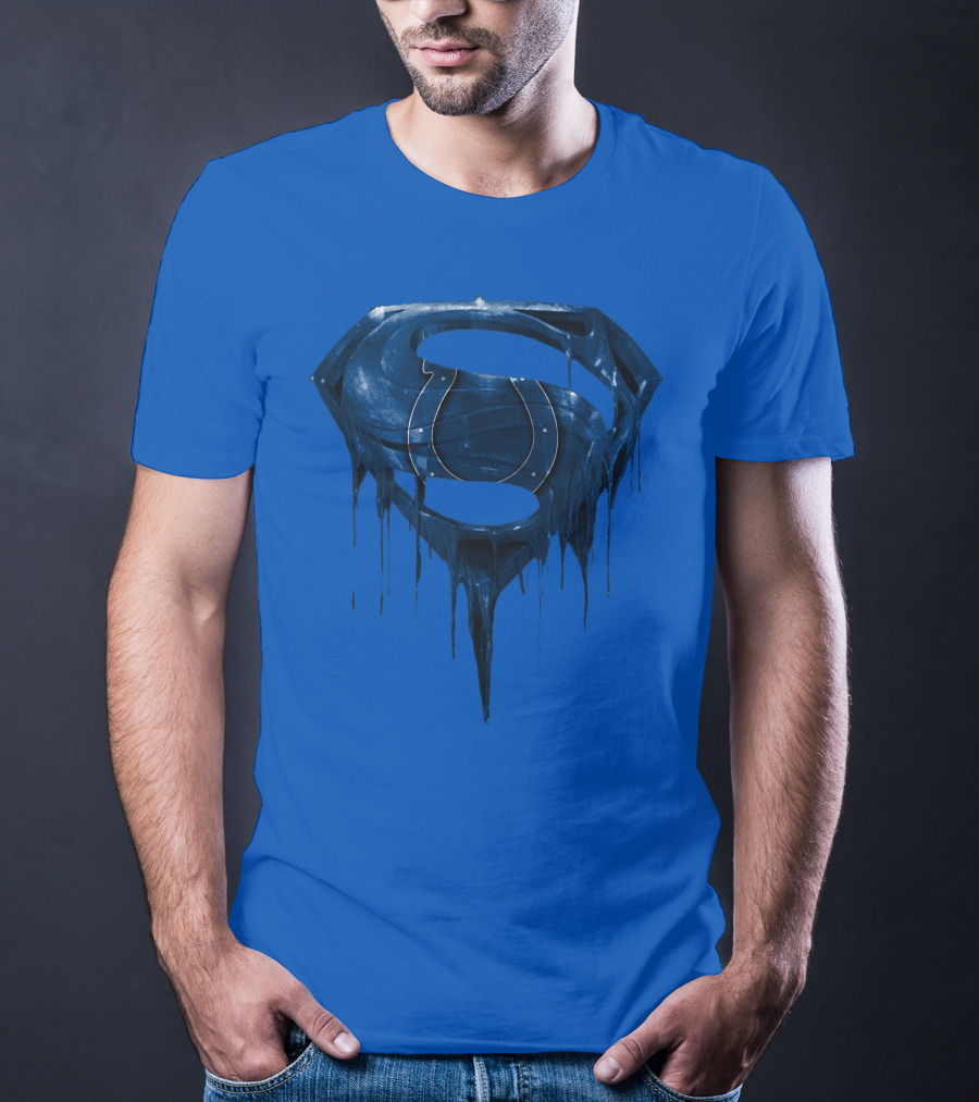 Spm Indianapolis Colts Superman Dripping T-Shirt