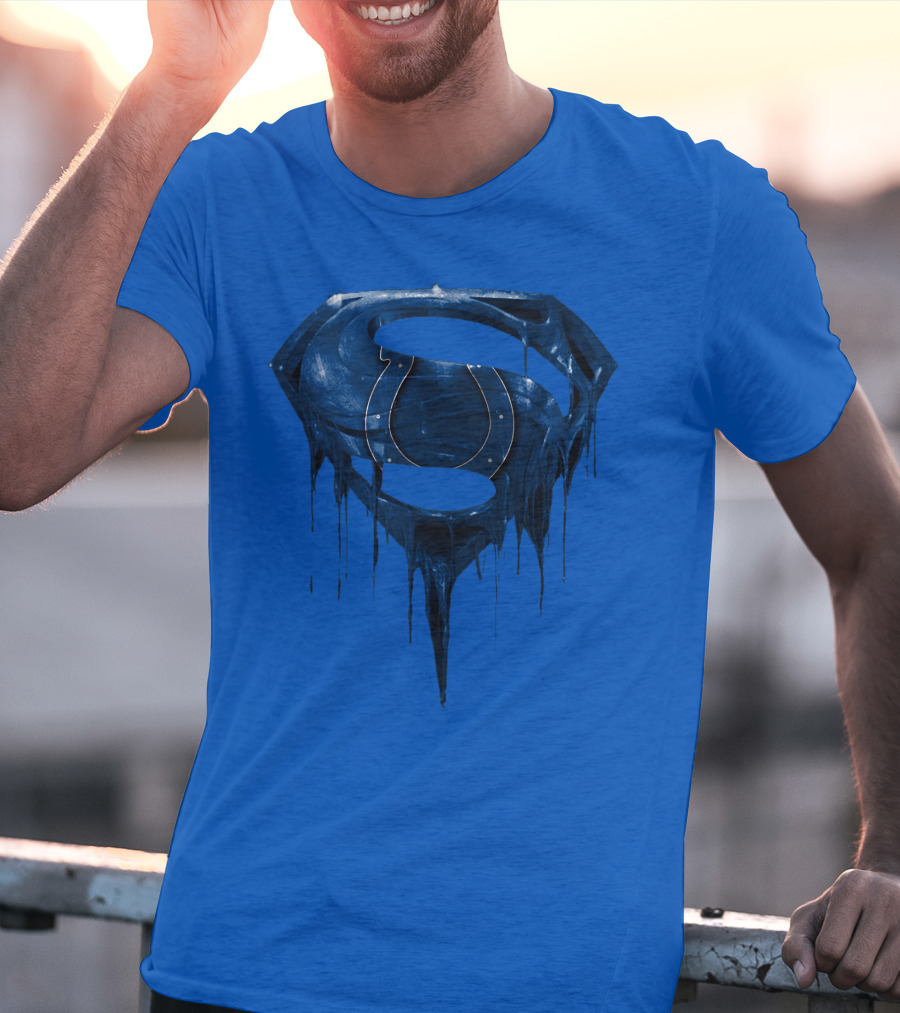 Spm Indianapolis Colts Superman Dripping T-Shirt