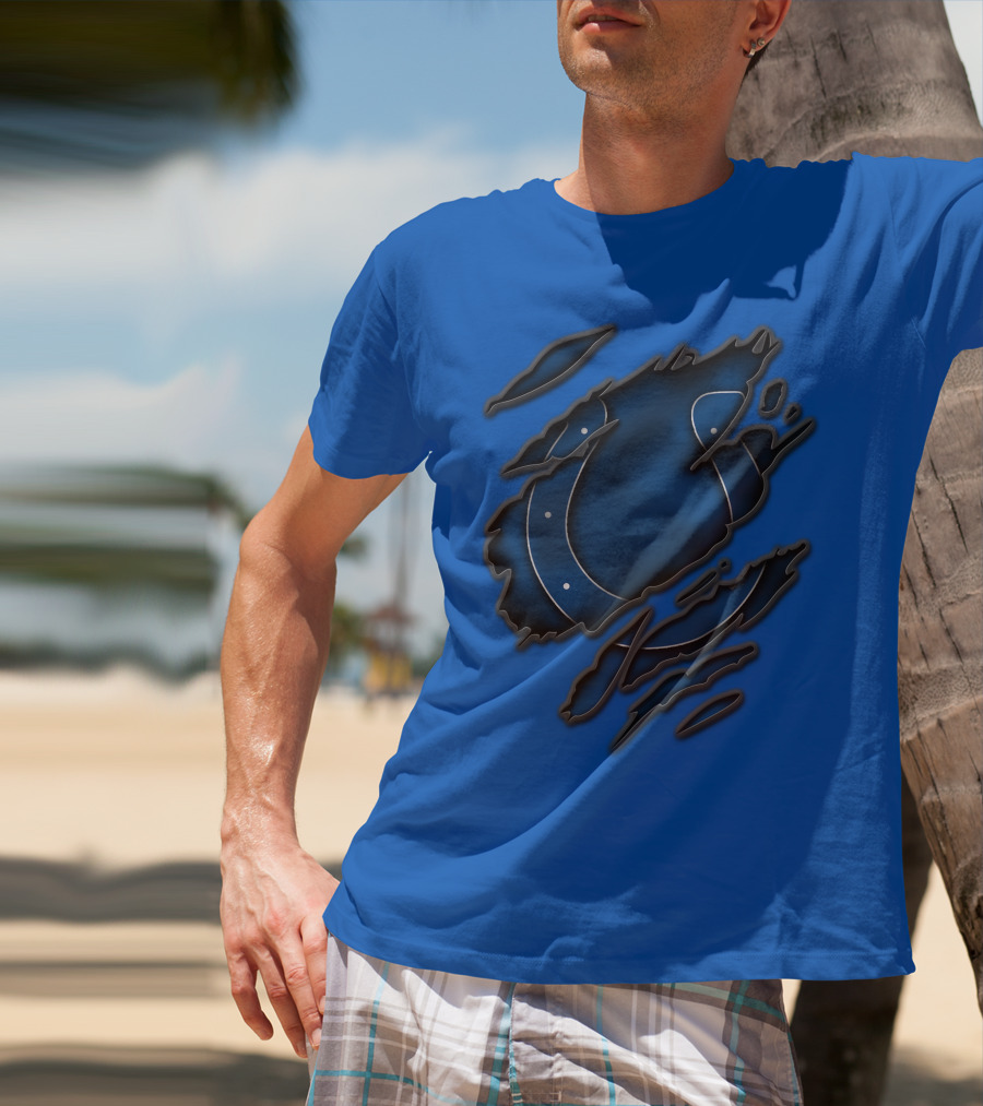 Torn Indianapolis Colts Ripped Football Team T-Shirt