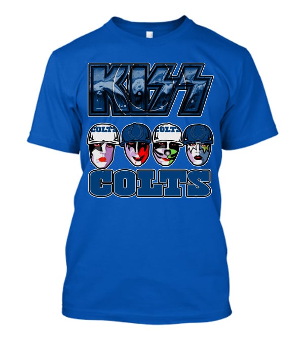 Kiss Colts Indianapolis Football Fan Facepaint Fusion T-Shirt
