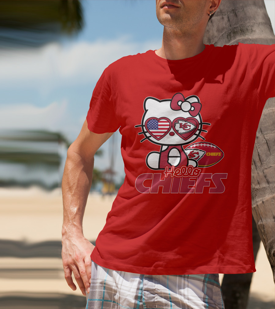 Hello Kitty Chiefs Kansas City Football USA T-Shirt