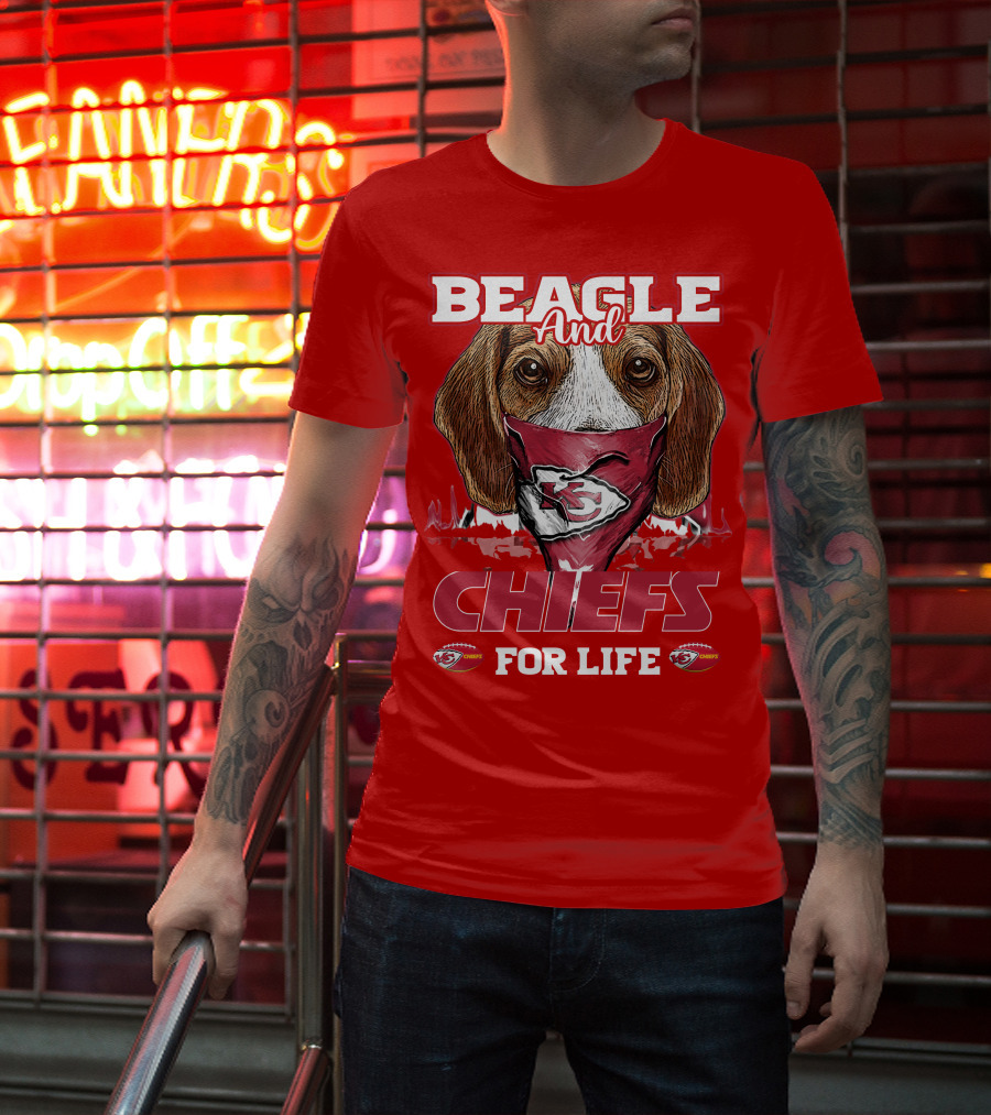 Beagle And Chiefs For Life Kansas City Chiefs T-Shirt