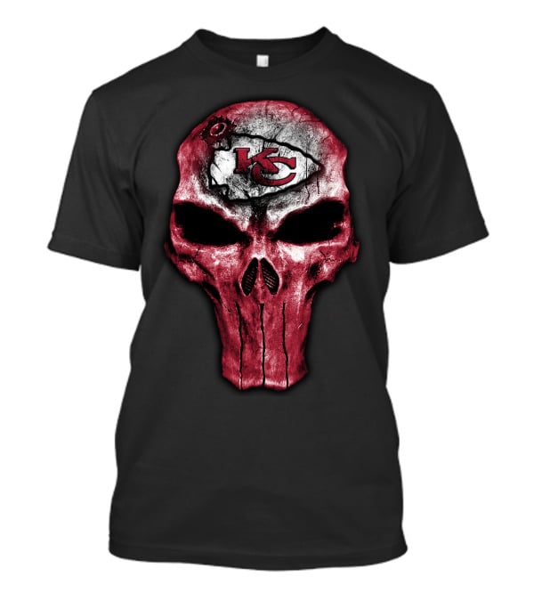 Kansas City Chiefs Skull Logo Art T-Shirt