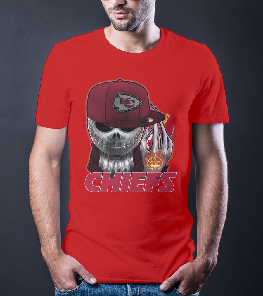 Jackskull Chiefs Kansas City Football T-Shirt