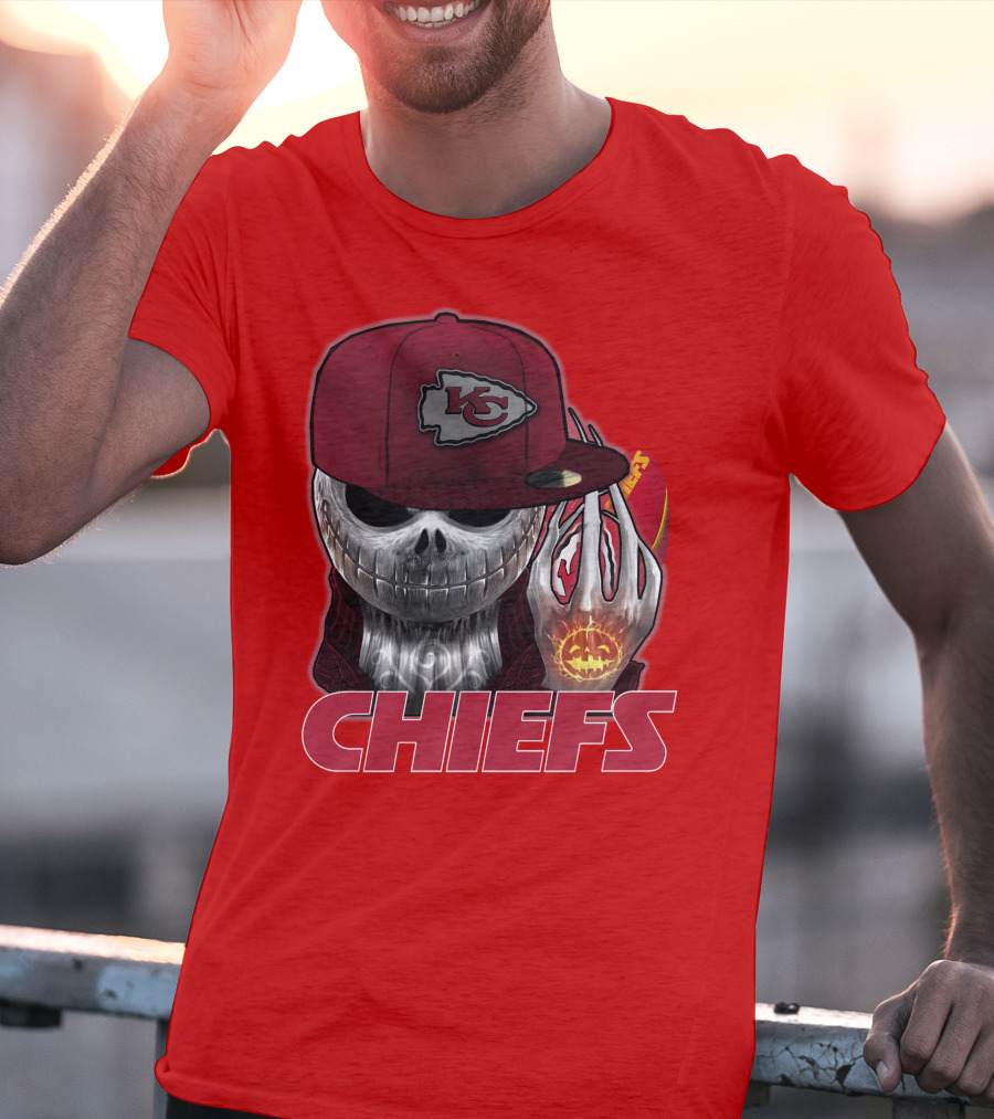 Jackskull Chiefs Kansas City Football T-Shirt