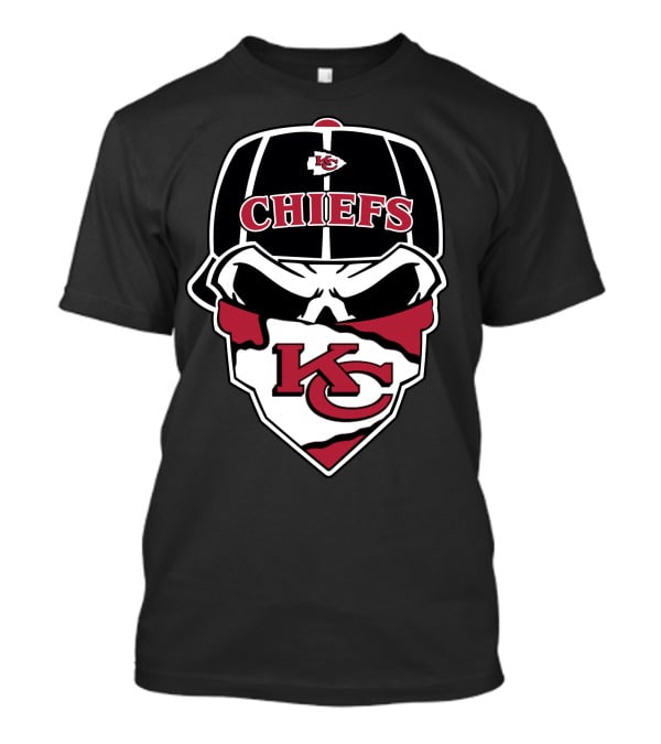 Kansas City Chiefs Kc Logo Skull Cap Bandana T-Shirt