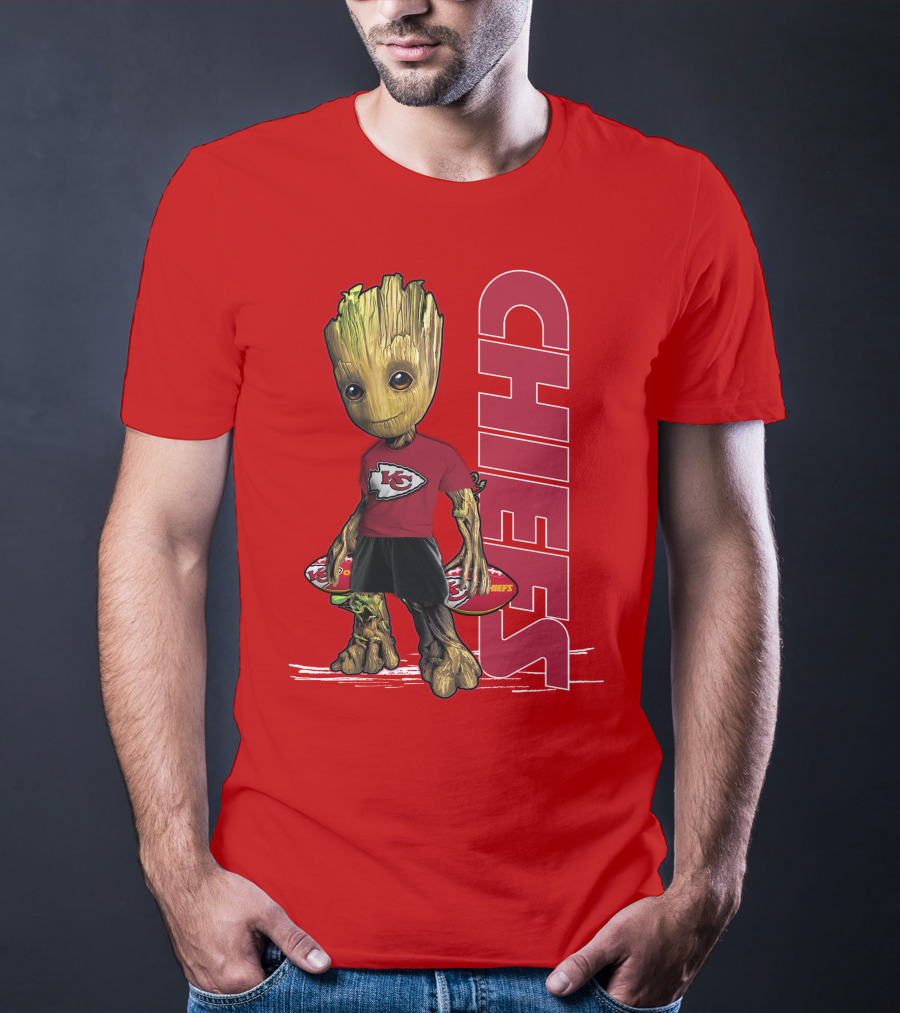 Groot V1 Kansas City Chiefs Football Character Chiefs T-Shirt