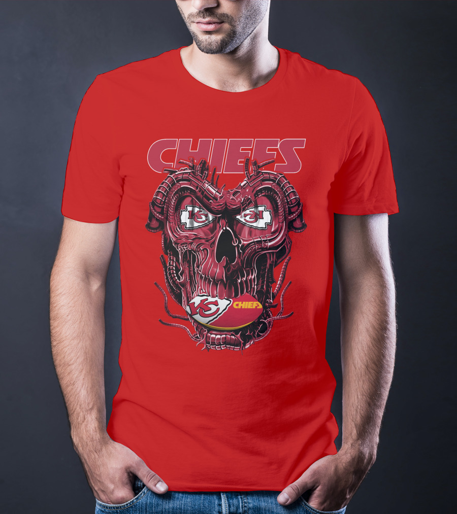 Chiefs Dragonskull Kansas City Football T-Shirt