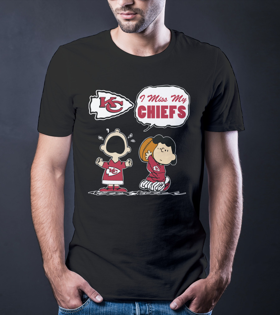 I Miss My Kansas City Chiefs Peanuts Football T-Shirt