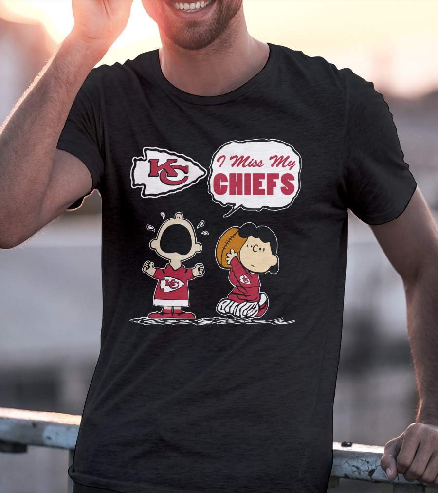I Miss My Kansas City Chiefs Peanuts Football T-Shirt