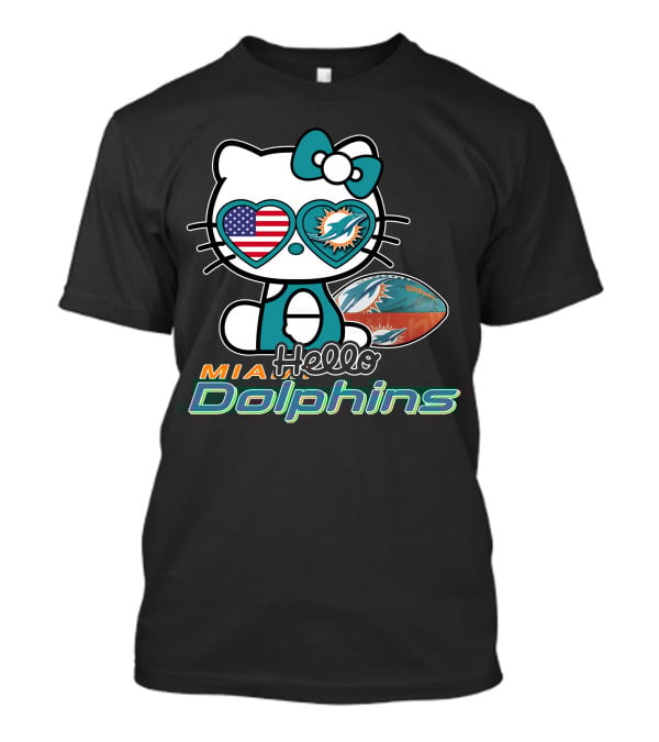 Mia Hello Dolphins American Football Miami Nfl T-Shirt