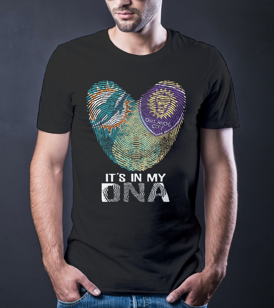 It's In My Dna Miami Dolphins Orlando City Sc T-Shirt