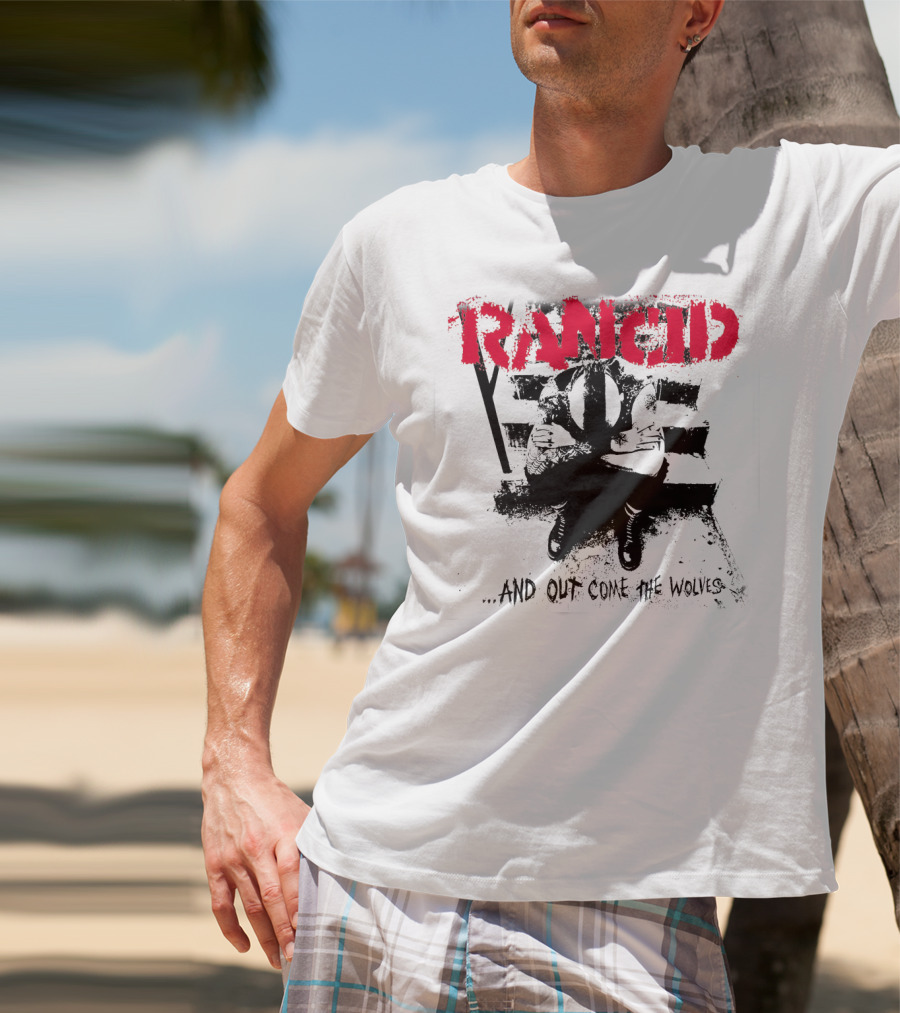 Rancid And Out Come The Wolves Album Cover Sit Scene T-Shirt