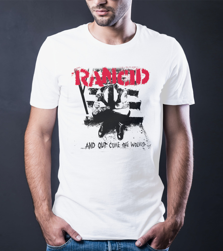 Rancid And Out Come The Wolves Album Cover Sit Scene T-Shirt