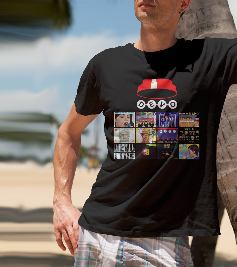 DEVO Album Covers Collection With Signature Energy Dome T-Shirt