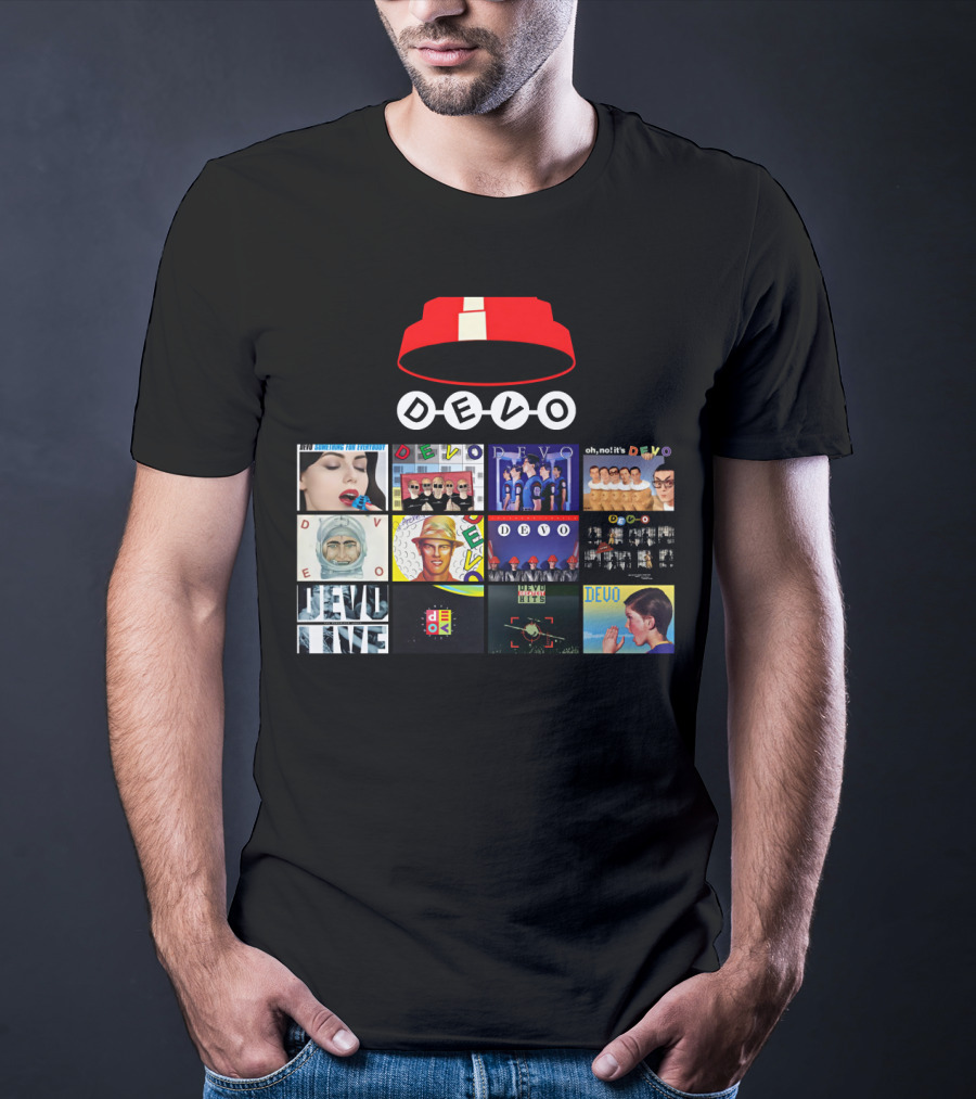 DEVO Album Covers Collection With Signature Energy Dome T-Shirt