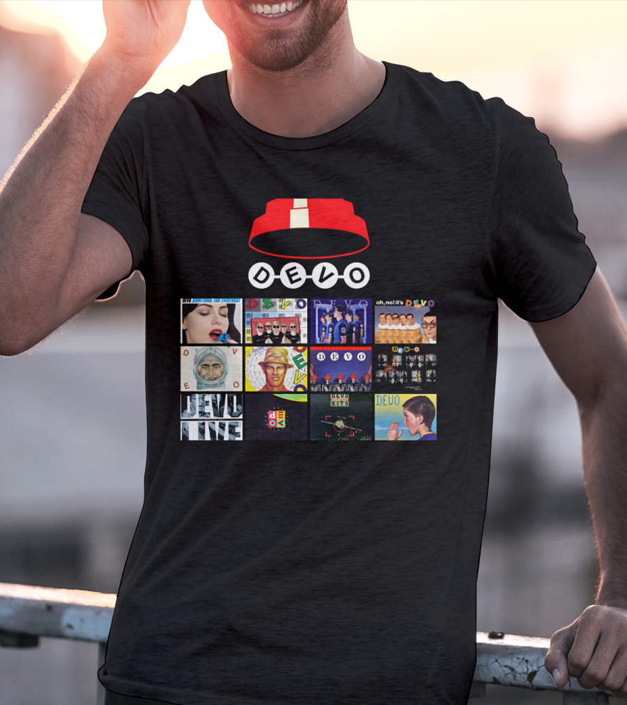 DEVO Album Covers Collection With Signature Energy Dome T-Shirt