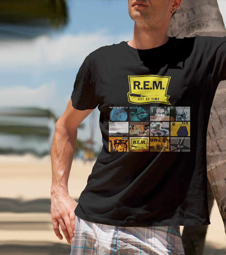 R.E.M. Out Of Time Album Covers Collection T-Shirt