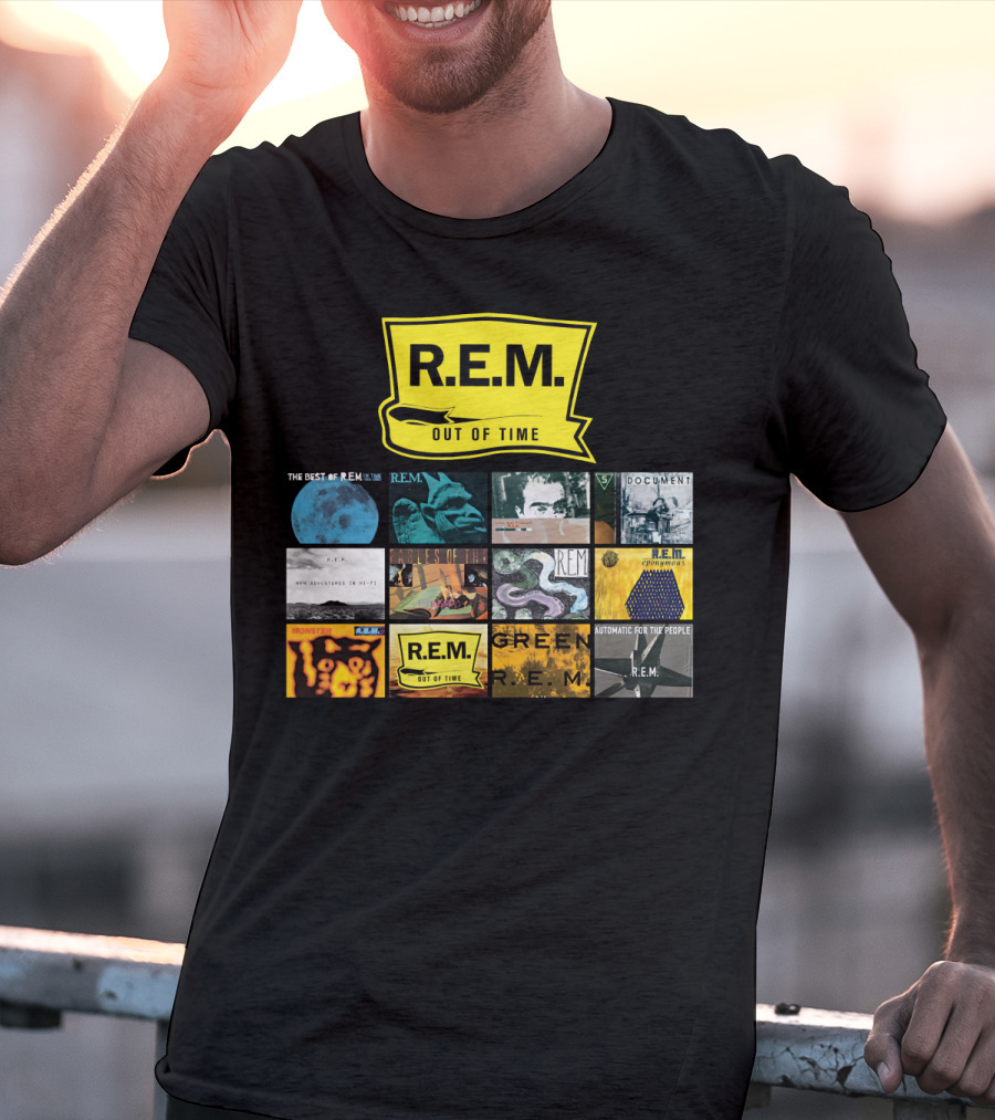 R.E.M. Out Of Time Album Covers Collection T-Shirt