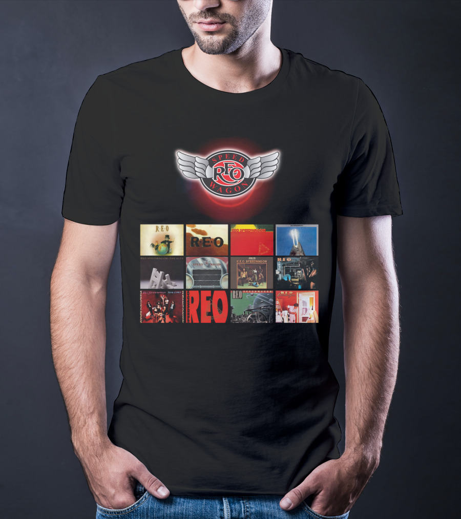 REO Speedwagon Album Covers With Iconic Band T-Shirt