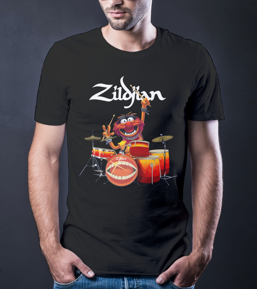 The Muppet Show Animal Zildjian Drums Enthusiast Playful T-Shirt