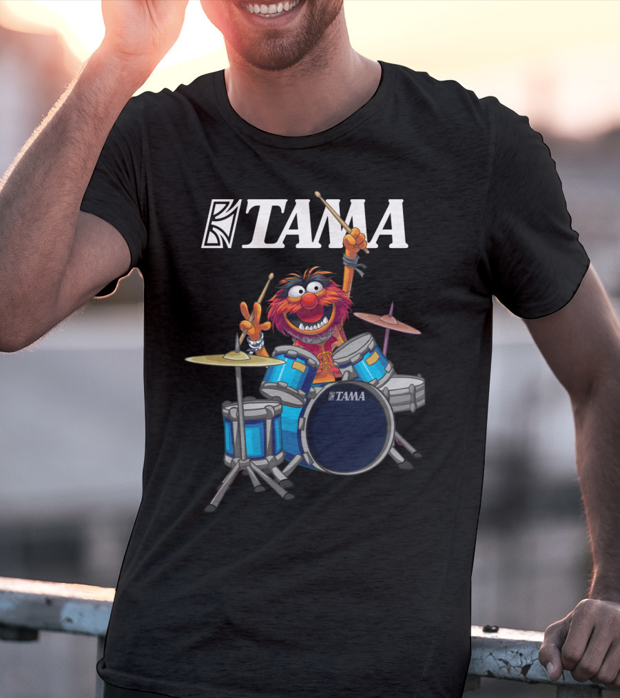 The Muppet Show Animal With Tama Drums Enthusiastic Performance T-Shirt