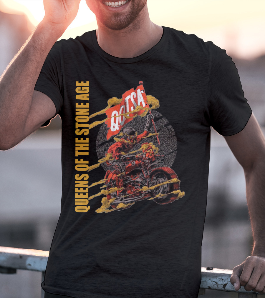 Queens Of The Stone Age QOTSA Motorcycle Rider T-Shirt
