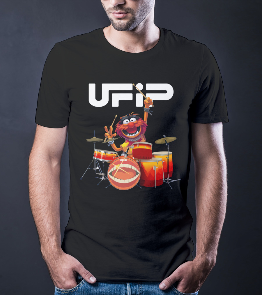 Animal Playing UFIP Drums Featuring The Muppets Character T-Shirt