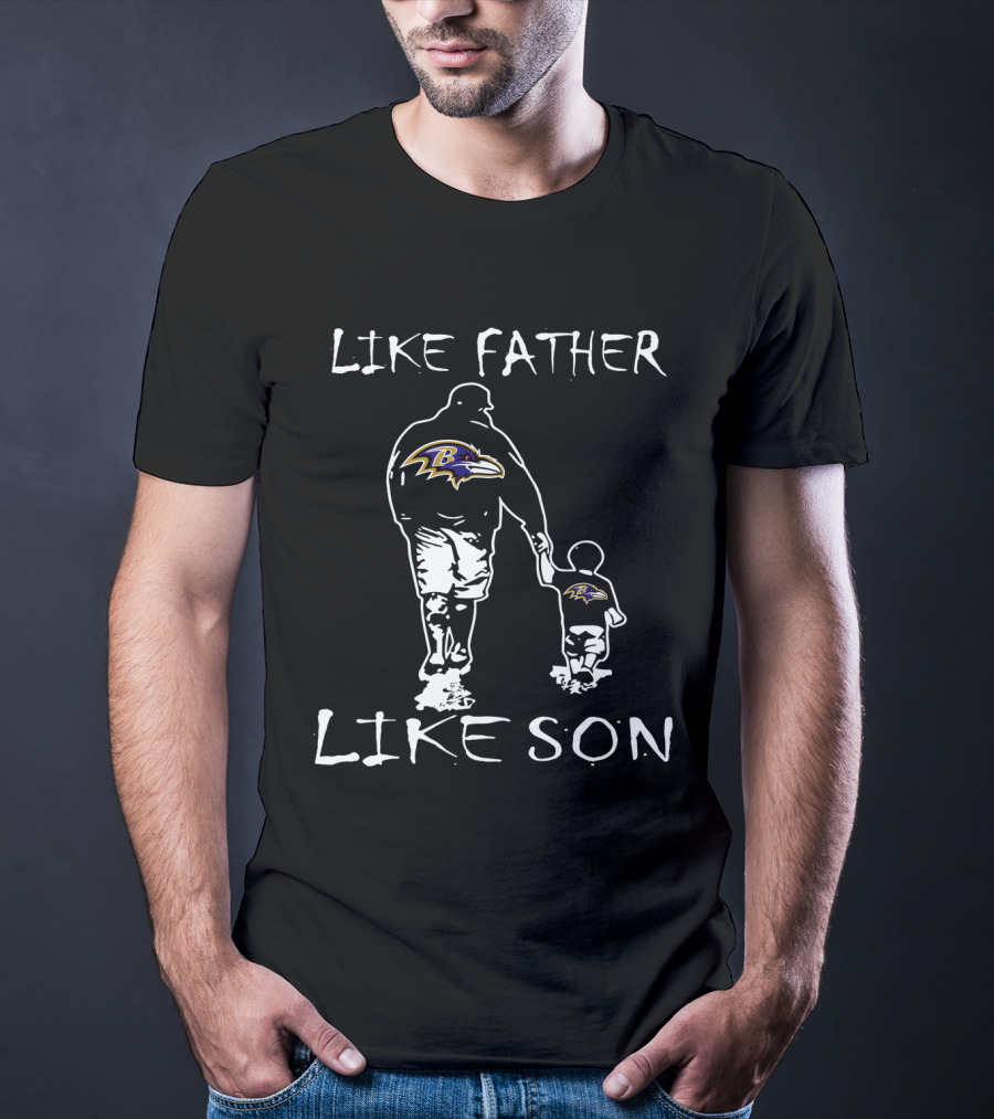 Like Father Like Son Baltimore Ravens Family Fan Walk T-Shirt