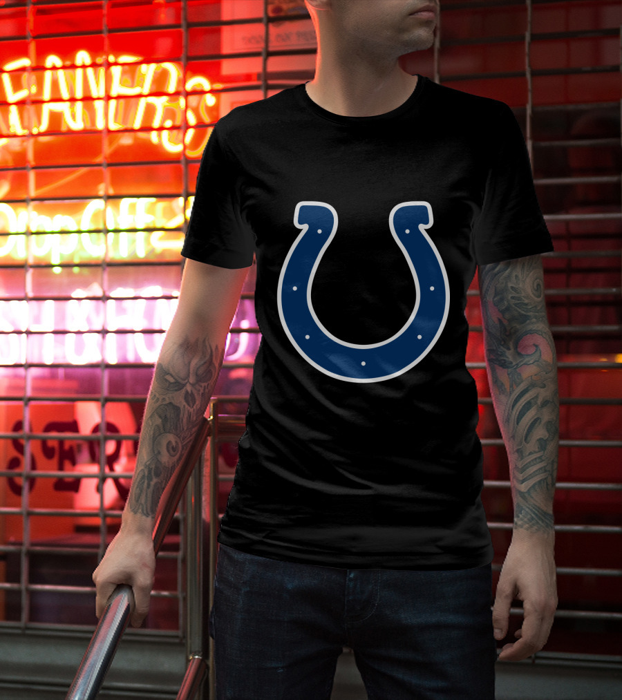 Indianapolis Colts Blue Horseshoe Logo NFL T-Shirt