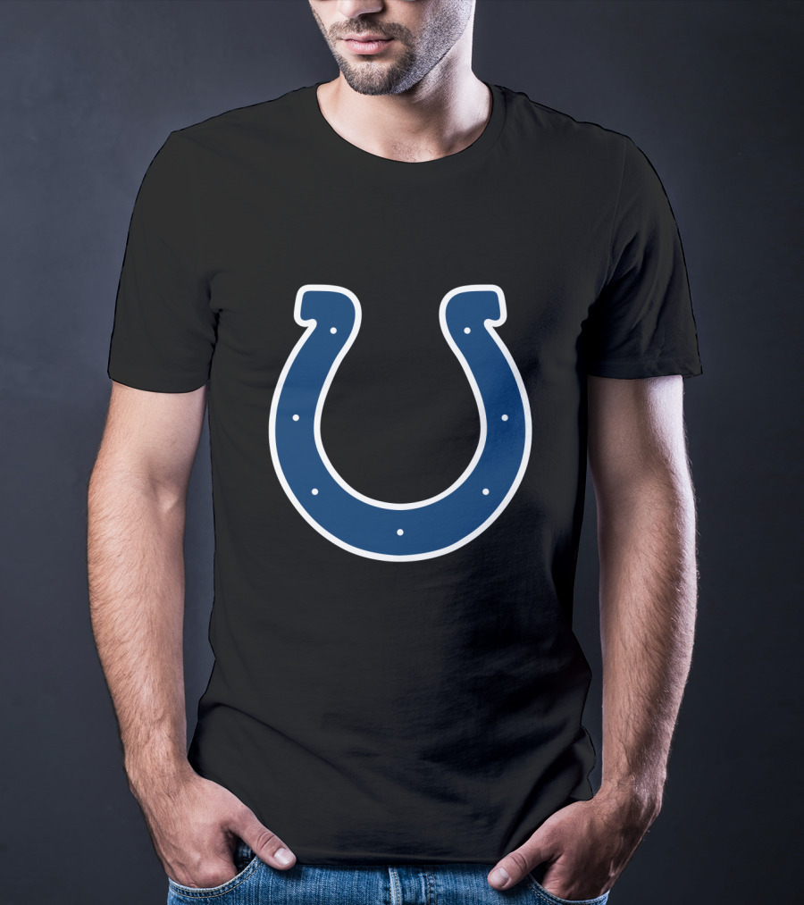Indianapolis Colts Blue Horseshoe Logo NFL T-Shirt