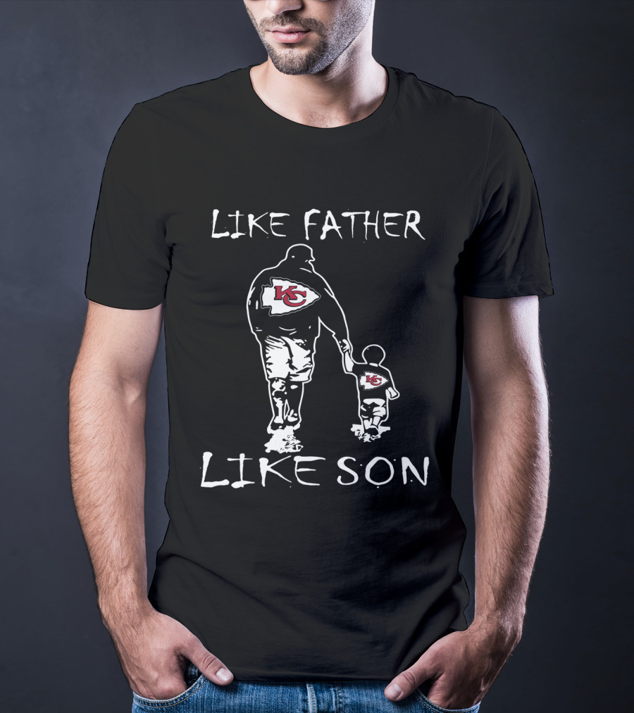 Like Father Like Son Kansas City Chiefs Walking Together T-Shirt