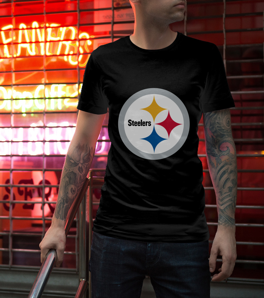 Pittsburgh Steelers Circular Emblem With Iconic Stars T-Shirt