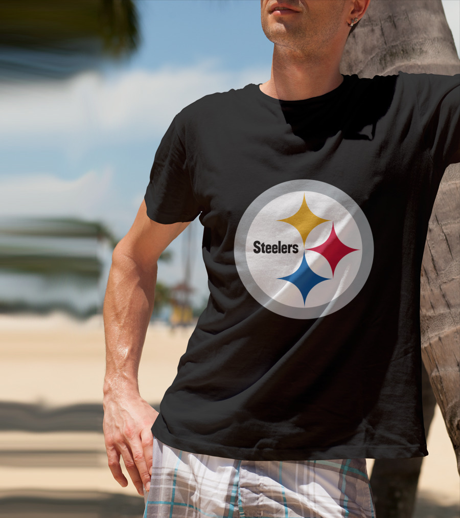 Pittsburgh Steelers Circular Emblem With Iconic Stars T-Shirt
