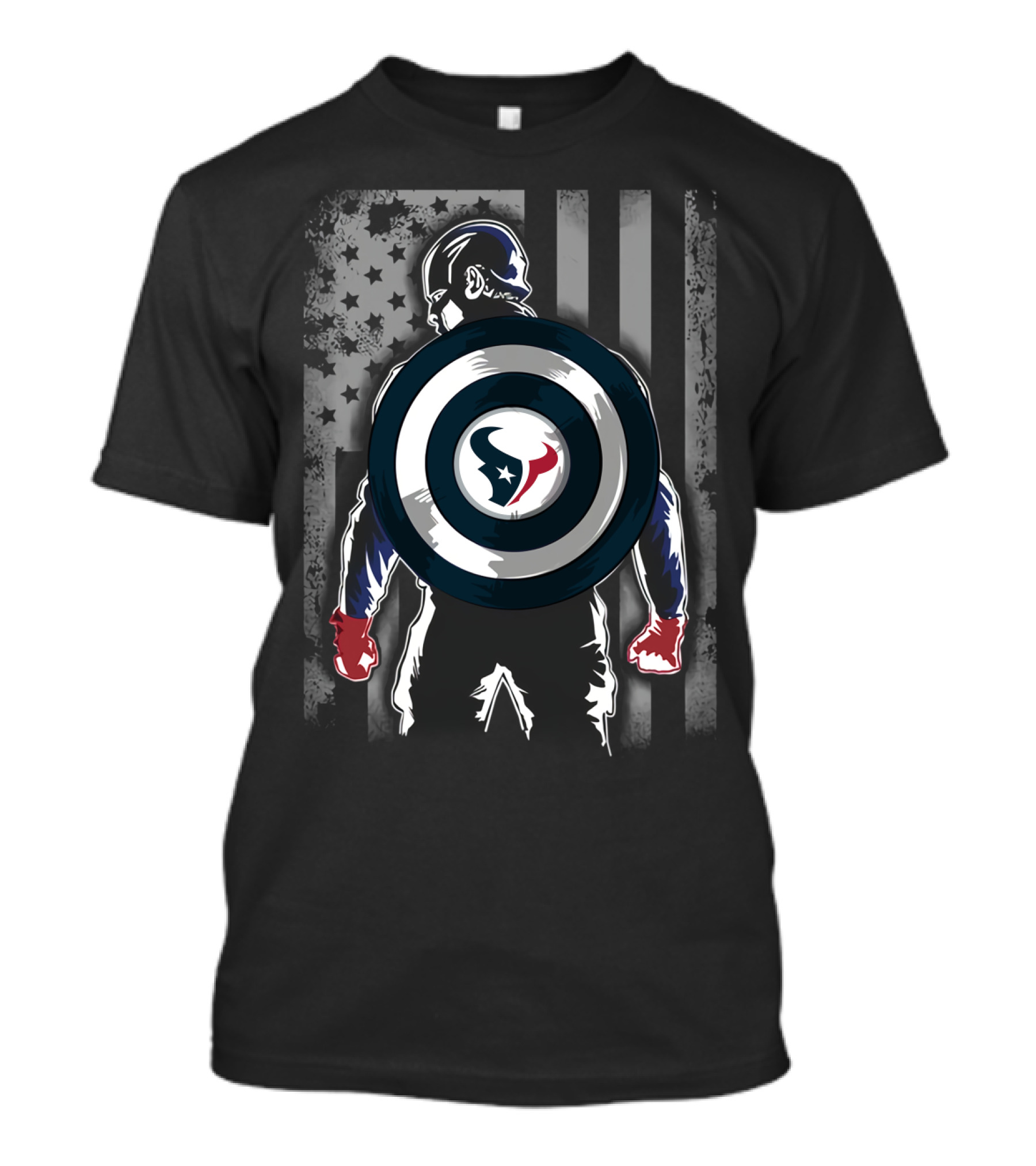 Houston Texans Captain America Shield T-Shirt