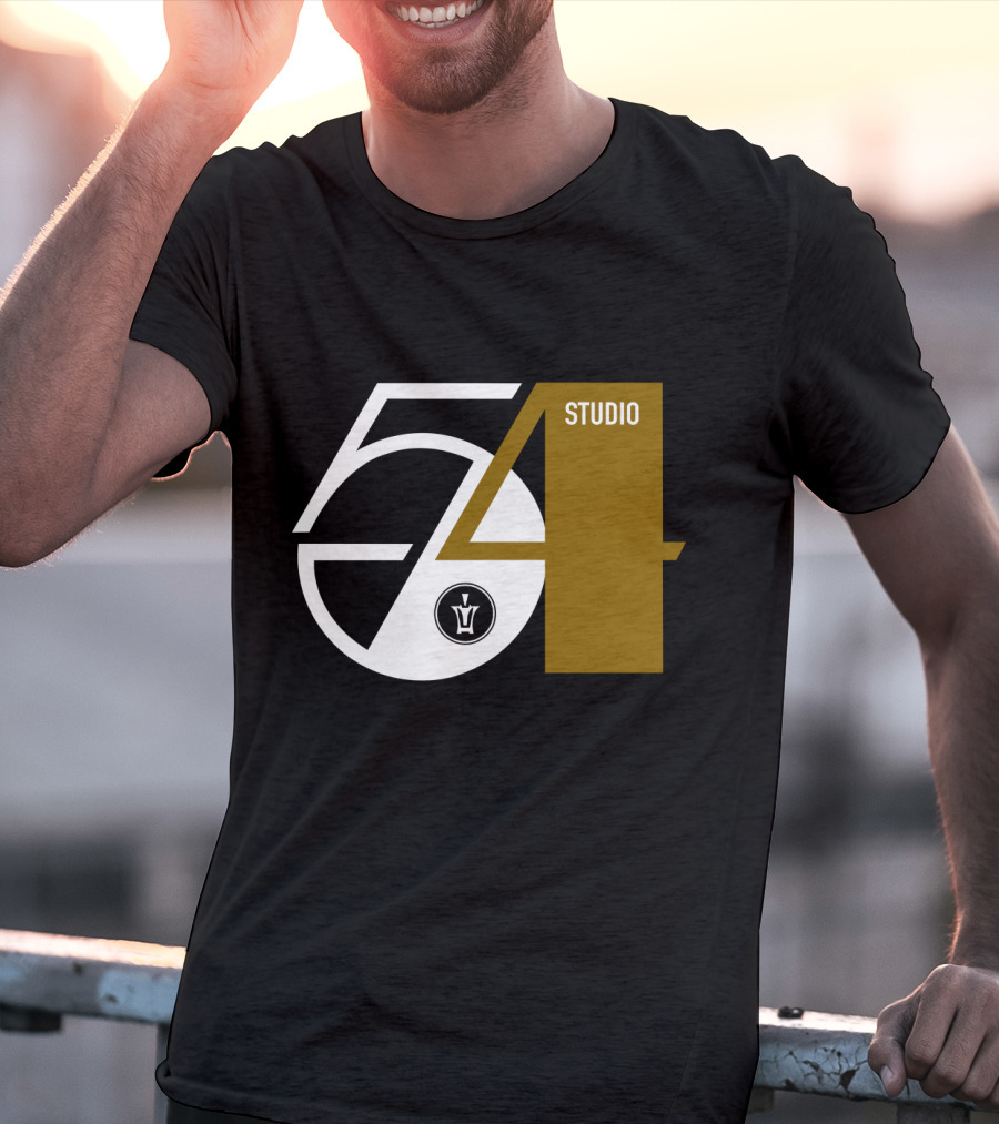 Studio 54 Disco With Vintage Style Record Label T-Shirt