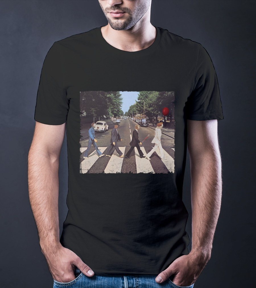 Abbey Road Horror Movie Icons Crossover Scene T-Shirt