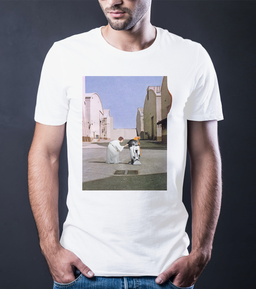 Wish You Were Leia With Princess And Droid In Iconic Courtyard Scene T-Shirt