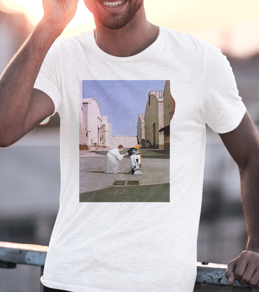 Wish You Were Leia With Princess And Droid In Iconic Courtyard Scene T-Shirt