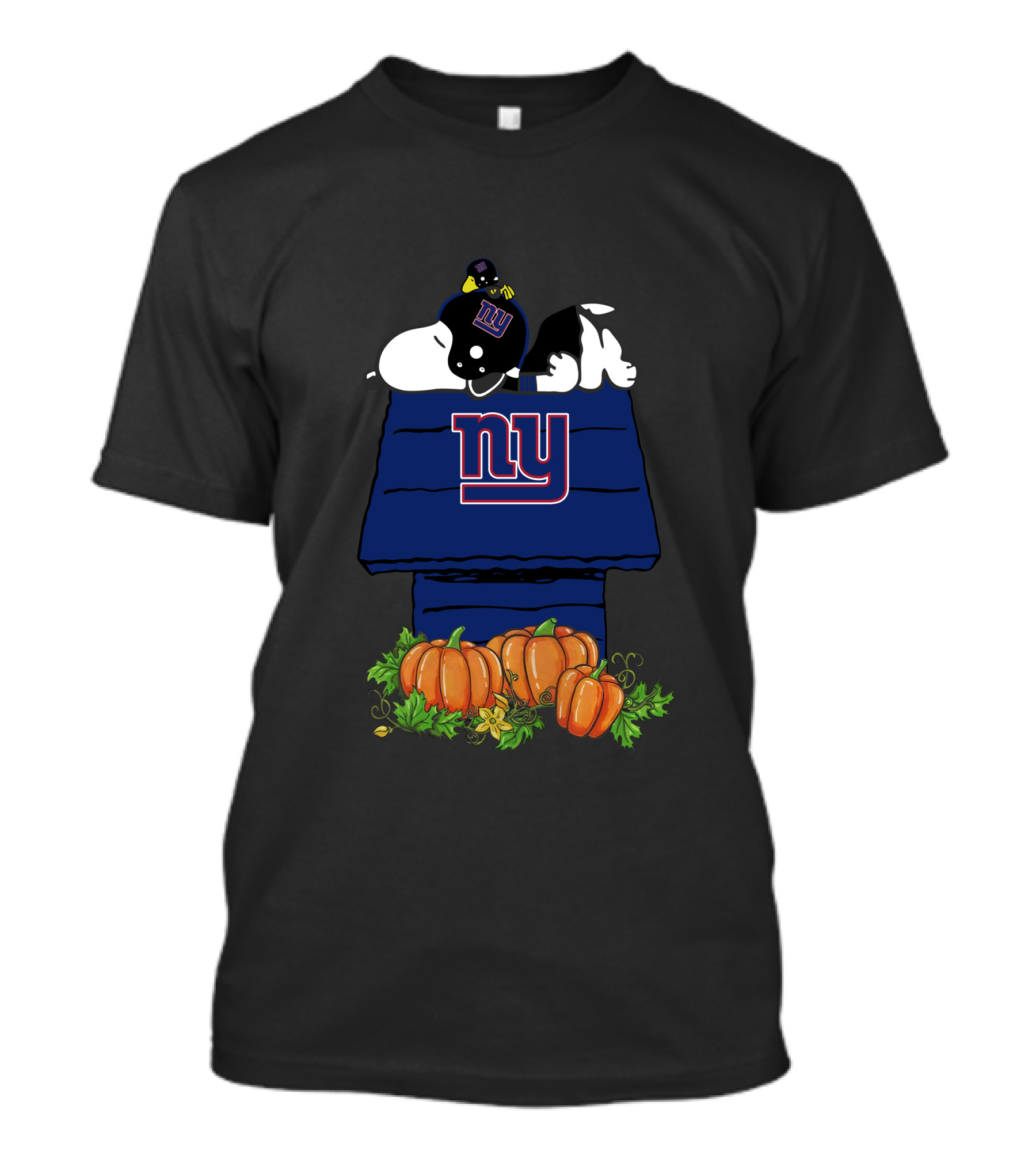 New York Giants Snoopy With Pumpkins T-Shirt