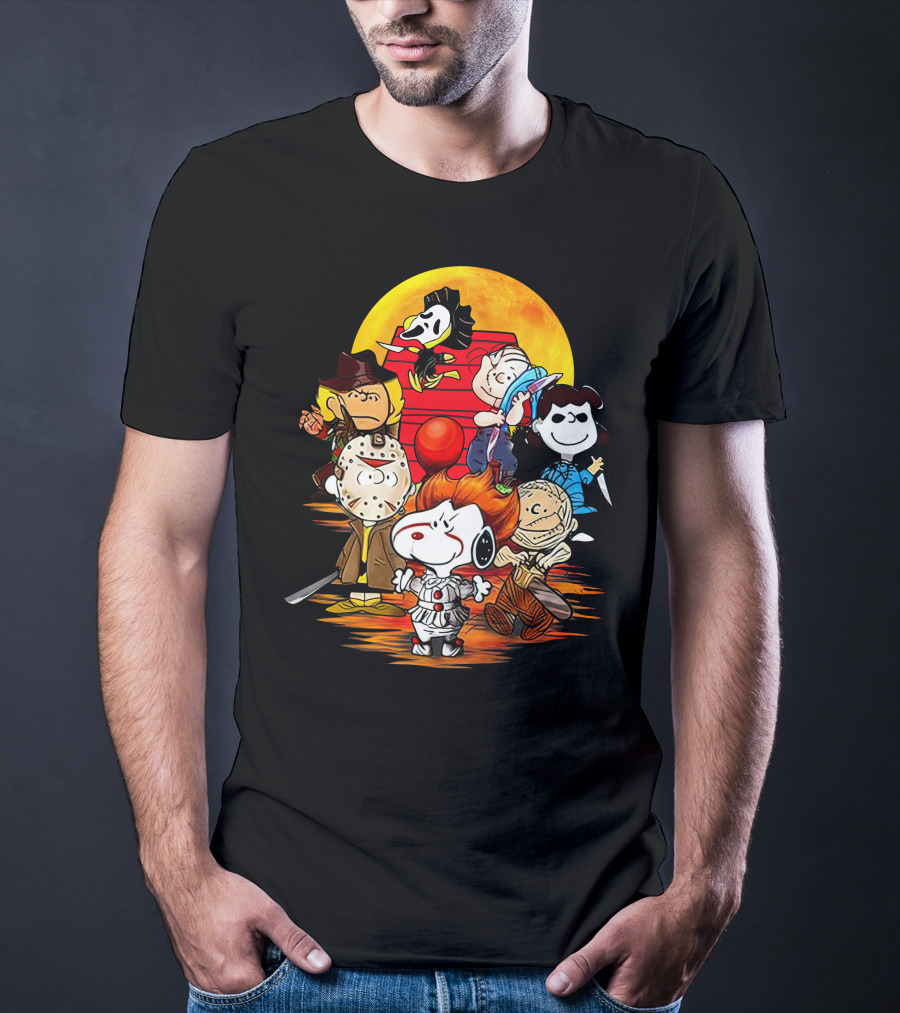 Snoopy And Friends Halloween Horror Mashup T-Shirt