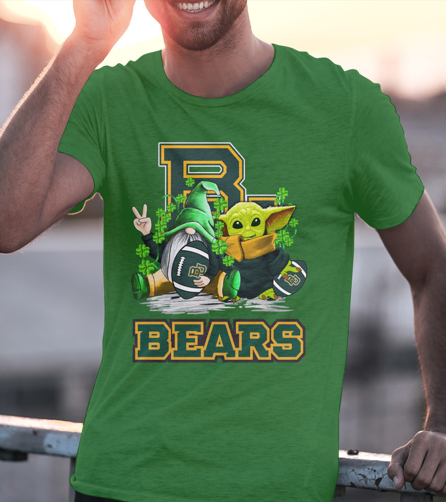 Baylor Bears St. Patrick's Day Football Clover T-Shirt